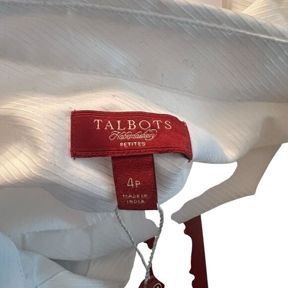 NWT! Talbots off white dress shirt. Size 4P - Picture 3 of 8